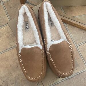 UGG Women's Brown Moccasins with Cream Lining